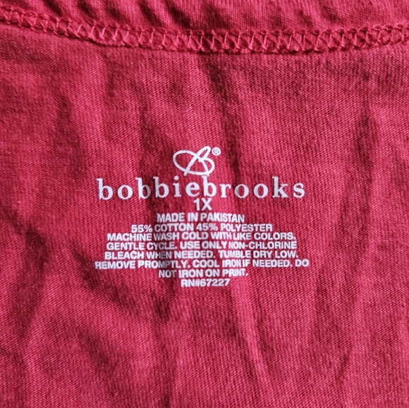 Bobbie Brooks: Red w. White "LOVE" Graphic Tank Top π=NWOT!! - Picture 3 of 7